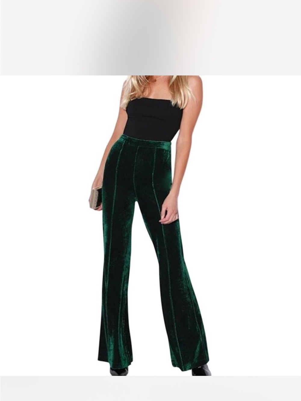 Lulu’s side zip velvet pants, L